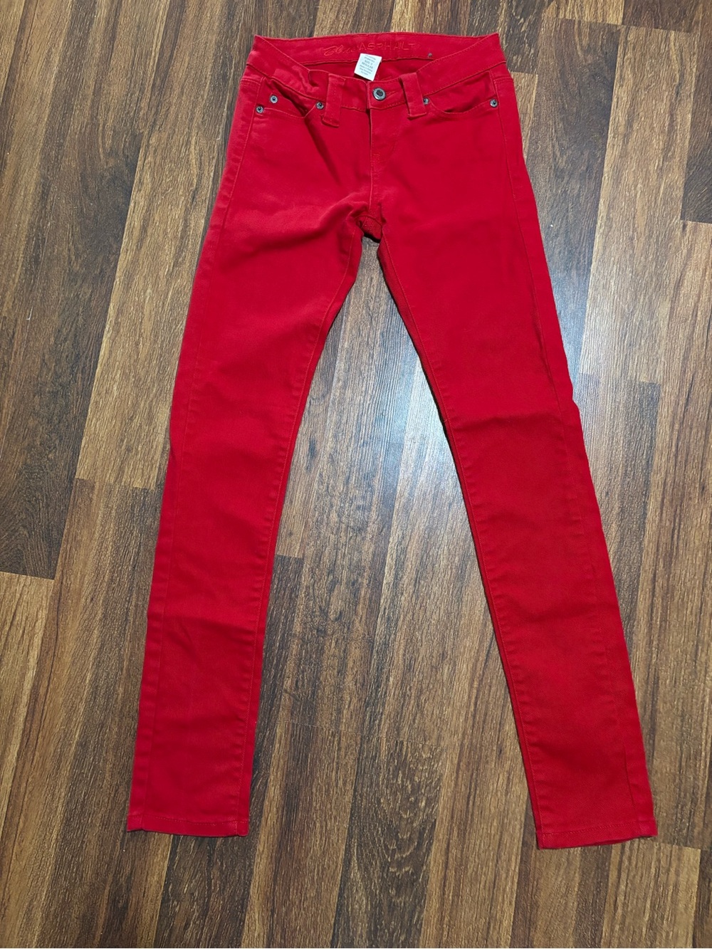 Y2K BlueAsphalt Red Jeans